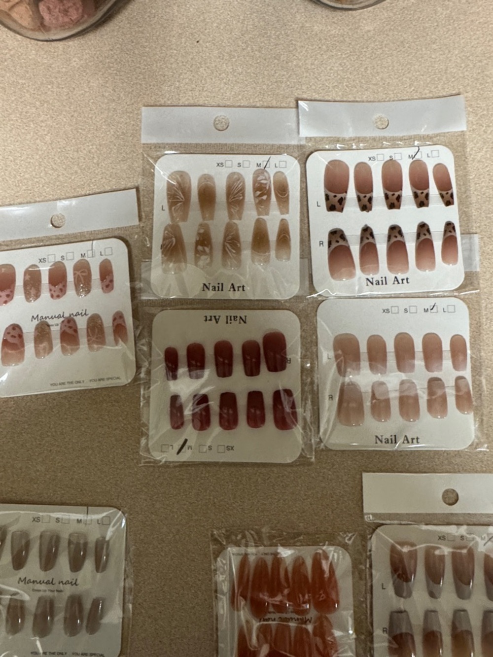 Neutral & Mauve Press-On Nail Set Pack